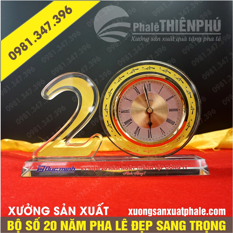 Bộ số 20 năm công ty gắn đồng hồ 