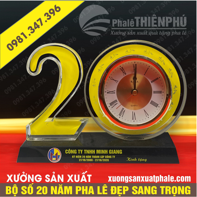 bộ số 20 năm logo công ty