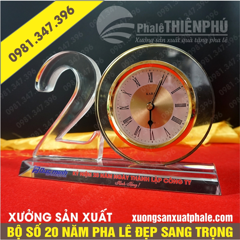 Bộ số 20 năm thành lập công ty gắn đồng hồ