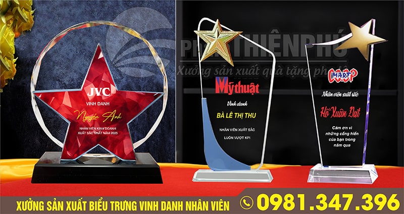 biểu trưng vinh danh nhân viên xuất sắc