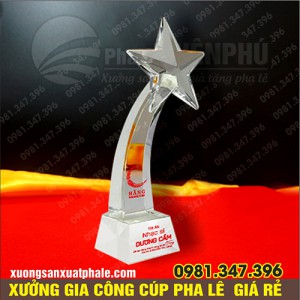 Cúp pha lê ngôi sao to