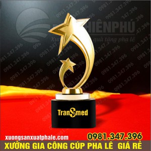Cúp pha lê ngôi sao đồng đôi