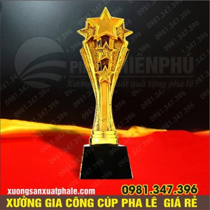 Cúp pha lê năm ngôi sao cân giữa